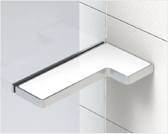 Stabilisoiva suihkuhylly, kiiltävä kromi 300x156 mm