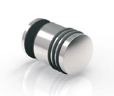 Lasioven nuppi, yksipuolinen,  D 30 mm lasille 6-13,52 mm, kiiltävä kromi