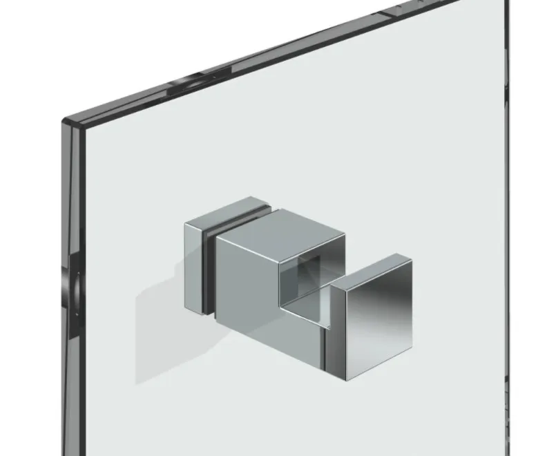 Pyyhepidike 22x22x56mm, 8-12mm lasi, kiiltävä kromi