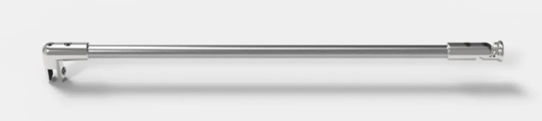 Stabilointivarsi Ø16mm, G-W 45° L=460 mm, lasille 6-10mm,  kiiltävä kromi