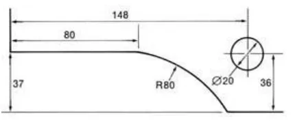 Kulmahela ylös RST-harjattu 10-12 mm lasille