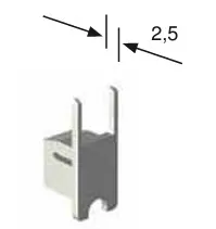 Päätykappale ROBUSTUS, mattakromattu