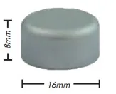 Peitehattu, alumiinia, halkaisija 16 mm alumiinium, ava klaasi 8-10 mm