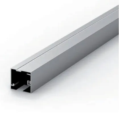 UNIKGLASS+ 50 Liukuprofiili 2 m kisko, anod. alum.