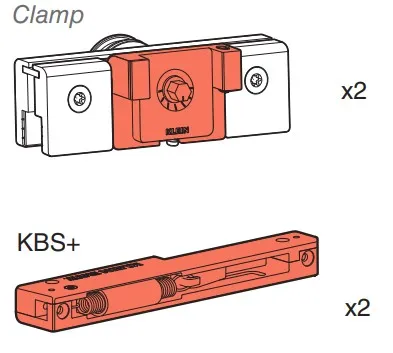 Liukuhelasarja KBS, lasille 8 mm UnikGlass+ 50/RollGlass+ 50
