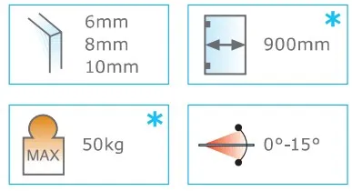 Sarana, keskittävä säädettävä +90° -90°, 1-puol. laipalla, kiiltokromi