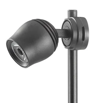 LED kohdevalaisin putkelle, anod. alum. Input:350mA, LED:Osram GD Plus 1,2W