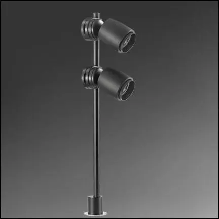 LED 2 kpl kohdevalaisin putkelle, anod. alum. Input:350mA, LED:Osram GD Plus 1.2Wx2