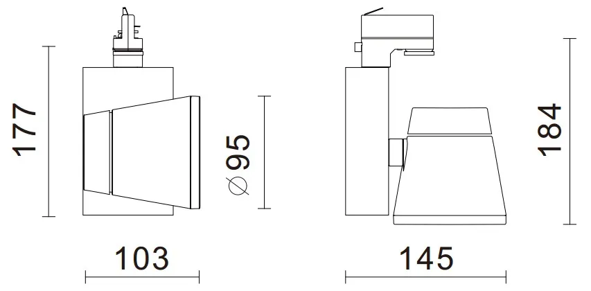 LED kiskovalaisin, väri 3000K, 25,5W, 36V valkoinen, Heijastimen kulma 70*