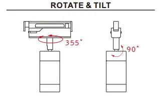 LED valaisin Osram 7,7W, 4000K, musta Mini LED-kiskolle, himmennettävä 5-100 %